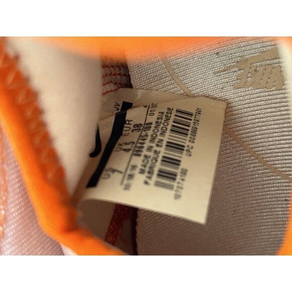 Nike Roshe Orange & White Lace Up Sneakers Comfort Shoes Womens Size 7 - Picture 3 of 8